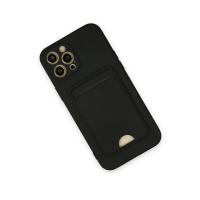 Newface iPhone 12 Pro Max Kılıf Kelvin Kartvizitli Silikon - Siyah