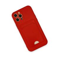Newface iPhone 12 Pro Max Kılıf Kelvin Kartvizitli Silikon - Kırmızı