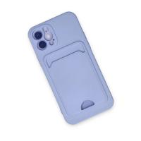 Newface iPhone 12 Kılıf Kelvin Kartvizitli Silikon - Lila