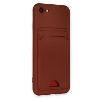 Newface iPhone 7 Kılıf Kelvin Kartvizitli Silikon - Bordo