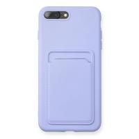 Newface iPhone 7 Plus Kılıf Kelvin Kartvizitli Silikon - Lila