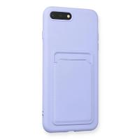 Newface iPhone 7 Plus Kılıf Kelvin Kartvizitli Silikon - Lila