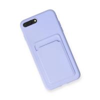 Newface iPhone 7 Plus Kılıf Kelvin Kartvizitli Silikon - Lila