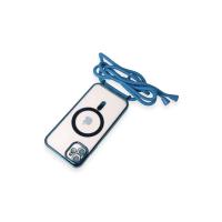Newface iPhone 12 Kılıf Divo Lazer Askılı Magsafe Kapak - Sierra Blue