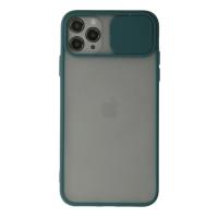 Newface iPhone 11 Pro Kılıf Palm Buzlu Kamera Sürgülü Silikon - Yeşil