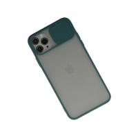 Newface iPhone 11 Pro Kılıf Palm Buzlu Kamera Sürgülü Silikon - Yeşil