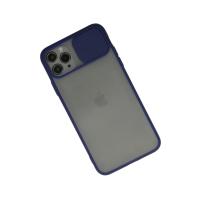 Newface iPhone 11 Pro Max Kılıf Palm Buzlu Kamera Sürgülü Silikon - Lacivert