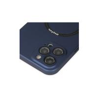 Newface iPhone 12 Pro Kılıf Jack Magneticsafe Lens Silikon - Lacivert