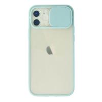 Newface iPhone 12 Kılıf Palm Buzlu Kamera Sürgülü Silikon uaz