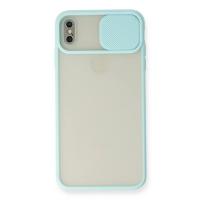 Newface iPhone XS Max Kılıf Palm Buzlu Kamera Sürgülü Silikon uaz