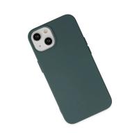 Newface iPhone 14 Plus Kılıf Nano içi Kadife Silikon - Koyu Yeşil