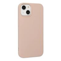 Newface iPhone 14 Plus Kılıf Nano içi Kadife Silikon - Pudra