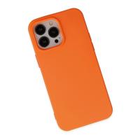 Newface iPhone 14 Pro Kılıf Nano içi Kadife Silikon - Turuncu