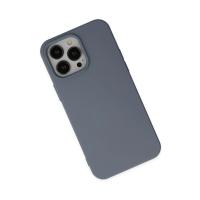 Newface iPhone 14 Pro Max Kılıf Nano içi Kadife Silikon - Gri