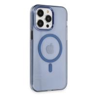 Newface iPhone 14 Pro Max Kılıf Tron Şeffaf Magsafe Kapak - Mavi