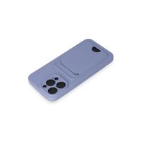 Newface iPhone 14 Pro Max Kılıf Kelvin Kartvizitli Silikon - Lila