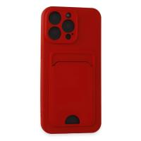 Newface iPhone 14 Pro Max Kılıf Kelvin Kartvizitli Silikon - Kırmızı