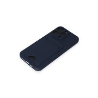 Newface iPhone 14 Pro Max Kılıf Kelvin Kartvizitli Silikon - Lacivert