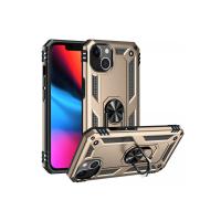 Newface iPhone 14 Kılıf Sofya Yüzüklü Silikon Kapak - Gold