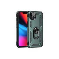 Newface iPhone 14 Plus Kılıf Sofya Yüzüklü Silikon Kapak - Yeşil