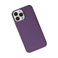 Newface iPhone 14 Pro Max Kılıf Pc Sert Şeffaf Kapak - Mor