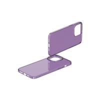 Newface iPhone 14 Pro Max Kılıf Pc Sert Şeffaf Kapak - Mor