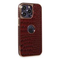 Newface iPhone 14 Pro Kılıf Snake Kapak - Bordo