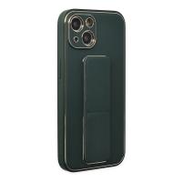 Newface iPhone 14 Plus Kılıf Coco Deri Standlı Kapak - Yeşil