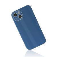 Newface iPhone 14 Plus Kılıf Glass Kapak - Mavi