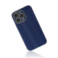 Newface iPhone 14 Pro Kılıf Glass Kapak - Lacivert