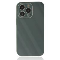 Newface iPhone 14 Pro Kılıf Glass Kapak - Koyu Yeşil