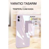 Newface iPhone 14 Pro Max Kılıf Glass Kapak - Sky Blue