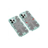 Newface iPhone 14 Pro Kılıf Mekanik Bumper Kapak - Yeşil