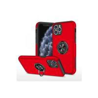 Newface iPhone 11 Pro Max Kılıf Elit Yüzüklü Kapak - Kırmızı