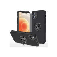 Newface iPhone 12 Mini Kılıf Elit Yüzüklü Kapak - Siyah