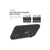 Newface iPhone 12 Mini Kılıf Elit Yüzüklü Kapak - Siyah