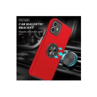 Newface iPhone 12 Mini Kılıf Elit Yüzüklü Kapak - Kırmızı