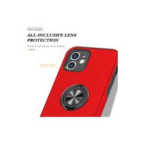 Newface iPhone 12 Kılıf Elit Yüzüklü Kapak - Kırmızı