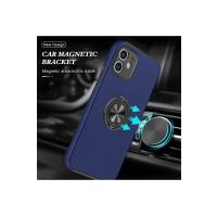 Newface iPhone 12 Kılıf Elit Yüzüklü Kapak - Lacivert