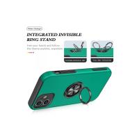 Newface iPhone 12 Kılıf Elit Yüzüklü Kapak - Yeşil