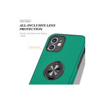 Newface iPhone 12 Kılıf Elit Yüzüklü Kapak - Yeşil