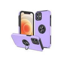 Newface iPhone 12 Kılıf Elit Yüzüklü Kapak - Mor