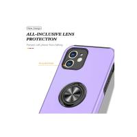 Newface iPhone 12 Kılıf Elit Yüzüklü Kapak - Mor