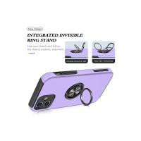 Newface iPhone 12 Kılıf Elit Yüzüklü Kapak - Mor