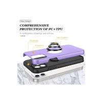 Newface iPhone 12 Kılıf Elit Yüzüklü Kapak - Mor