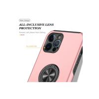 Newface iPhone 12 Pro Kılıf Elit Yüzüklü Kapak - Pembe