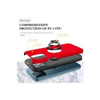 Newface iPhone 12 Pro Kılıf Elit Yüzüklü Kapak - Kırmızı