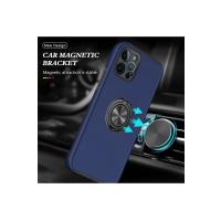 Newface iPhone 12 Pro Kılıf Elit Yüzüklü Kapak - Lacivert