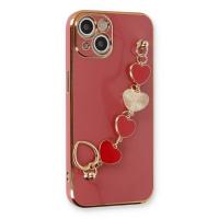 Newface iPhone 14 Plus Kılıf Esila Silikon - Kırmızı