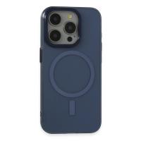 Newface iPhone 15 Pro Max Kılıf Anka PC Magneticsafe Sert Metal Kapak - Lacivert